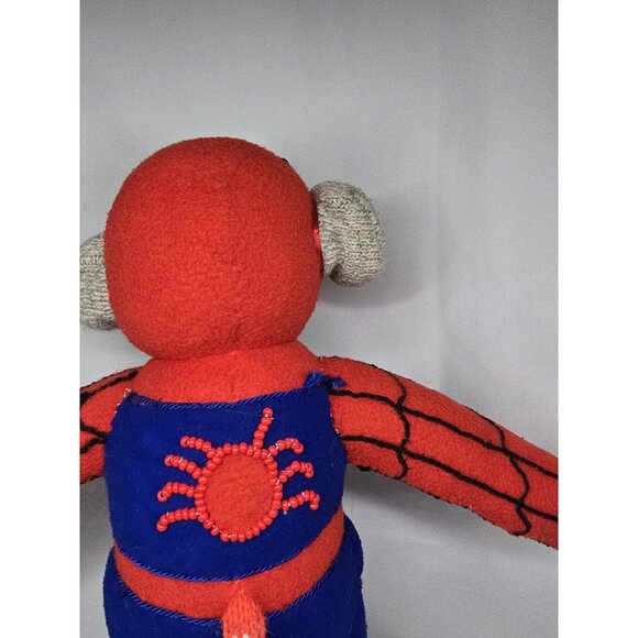 Sock Monkey Spiderman stuffed animal plush- Handmade 18 Inches - Picture 14 of 16